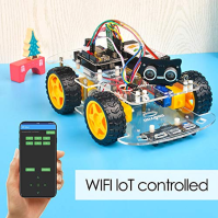 OSOYOO Robot Car Starter Kit V4.0 kompatibilní s Arduino IDE - Sada elektroniky s kamerou - Modul pro sledování čáry - Ultrazvuk